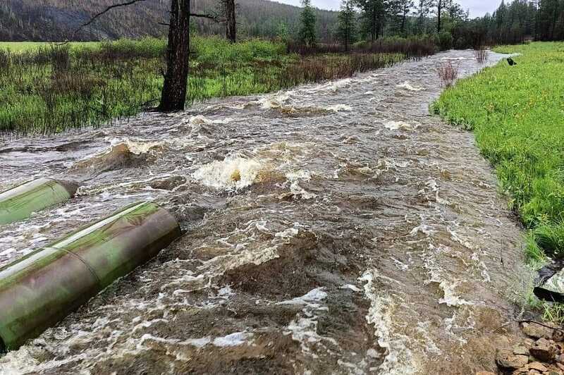В Ульяновской области вода разрушила недавно возведённый мост